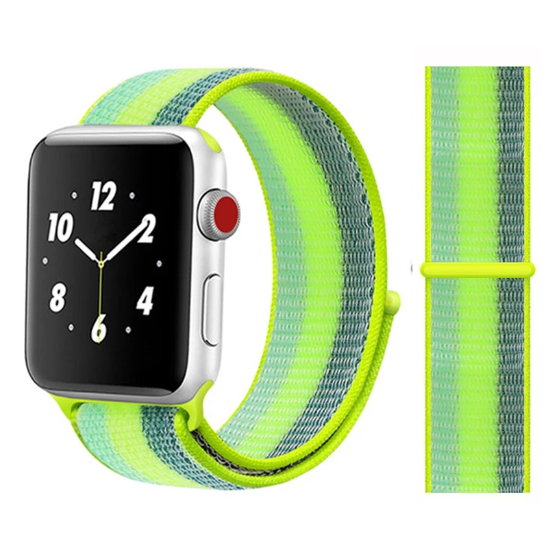 Pollen Stripe Нейлоновый ремешок для Apple Watch band series 5 iwatch 44 мм ремешок 38 мм 44 мм 40 мм iwatch sreies 4 3 2 pulseira браслет ремешок для часов - Цвет ремешка: Pollen Stripe