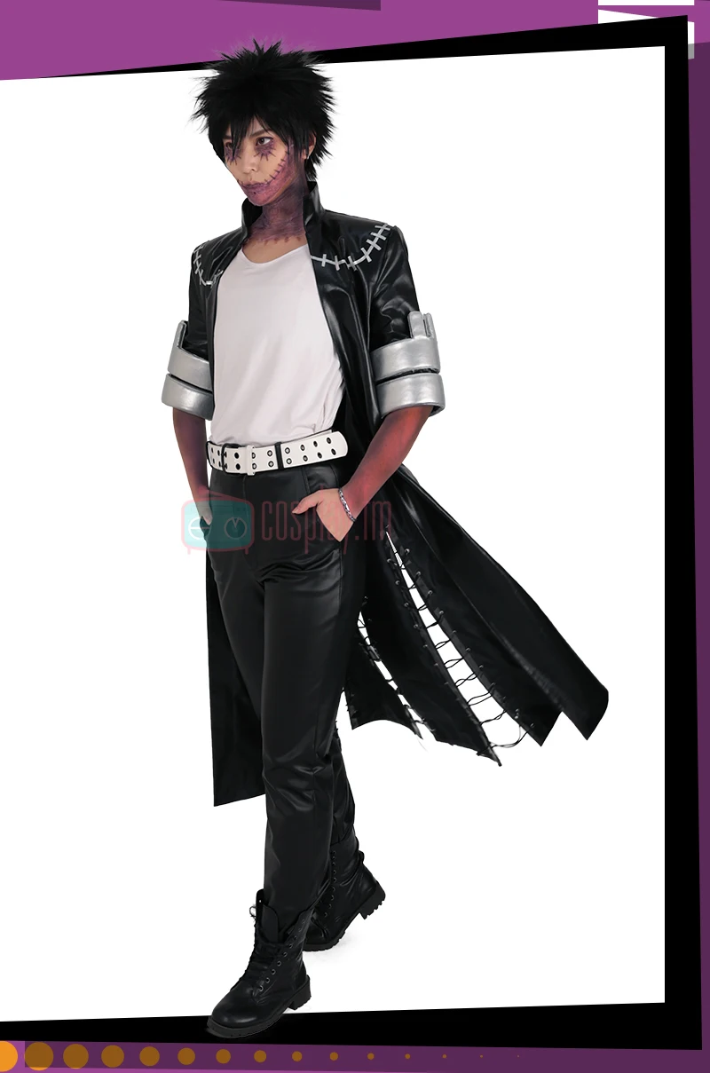 Boku no Hero Academy Dabi Cosplay Costume Halloween Uniform Coat+Top+Pants+Belt S-XL