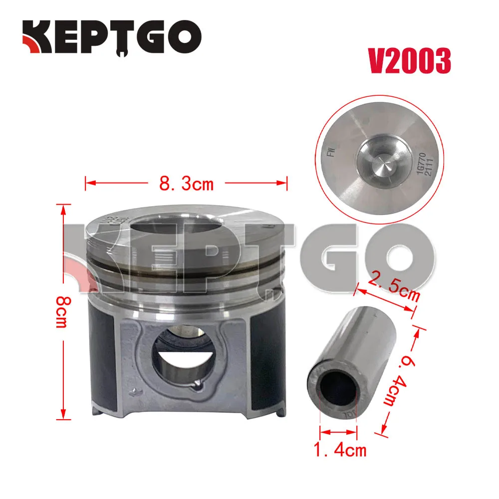 novo v2003 pistao aneis kit std para kubota 01