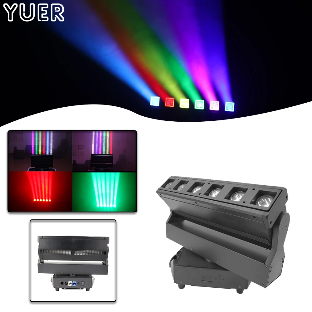 6X40W 0sram RGBW 4IN1 Zoom Strobe Beam LED Moving Head Light For DJ Disco Stage Party Music Bar Indoor Outdoor Club Prom DMX512