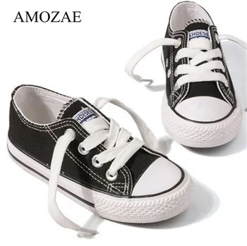 

Children Canvas Shoes Unisex 2020 Classic Boys Girls Casual Shoes Student Lace up Sneakers for Boys New Toddler Shoes