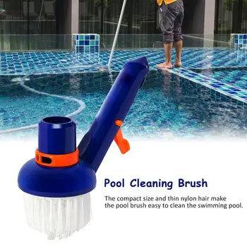 

Pool Cleaning Brush Anti-corrosion Durable Pool Cleaner Nylon Scrub Brush With Handle For Pool Corners Stairs