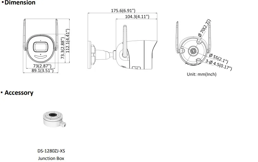 DS-2CV2041G2-IDW dimension