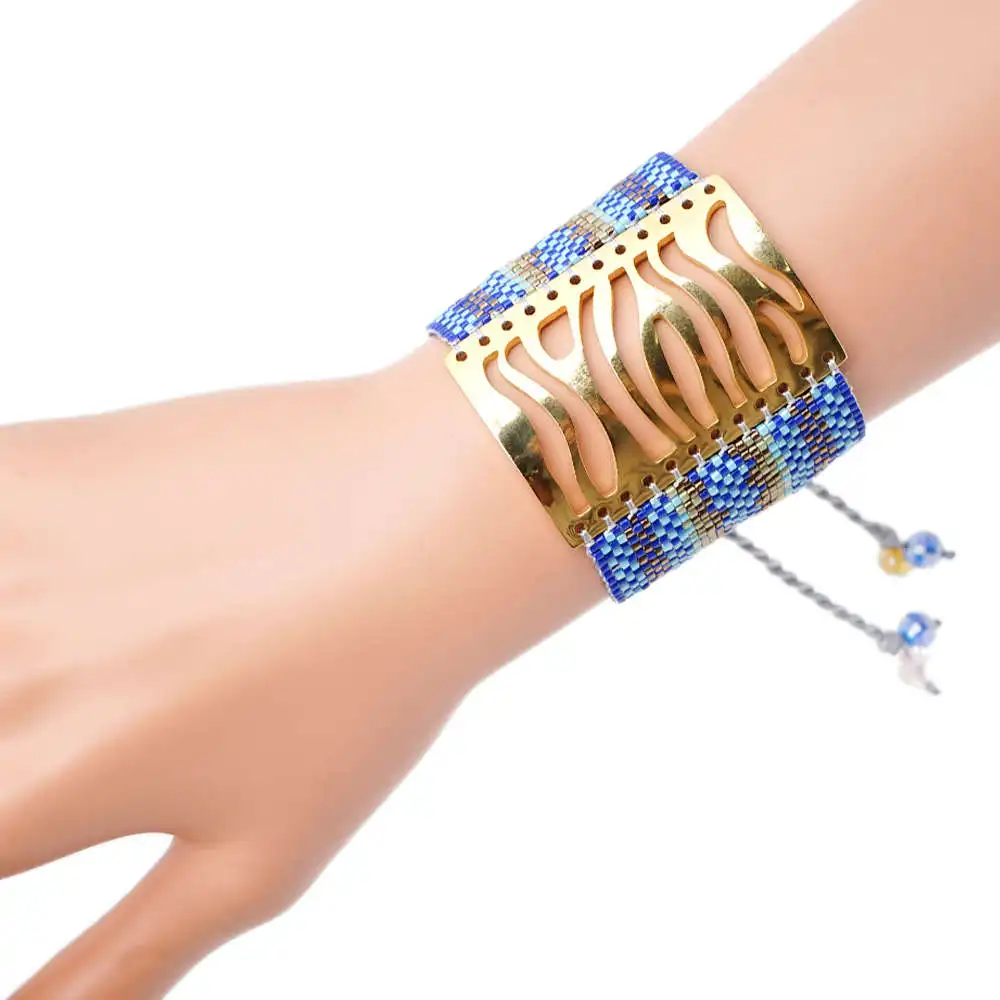 Go2boho богемные MIYUKI браслет женские небесно-голубые ювелирные изделия браслеты Pulseras Mujer Bileklik Instagram ручной работы ткацкие бусины