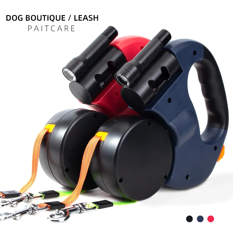 

Dog LED Automatic Retractable Traction Rope With Two-headed And Plastic Bag Box Dog Leash Dog Chain Pet Supplies Dog Leash