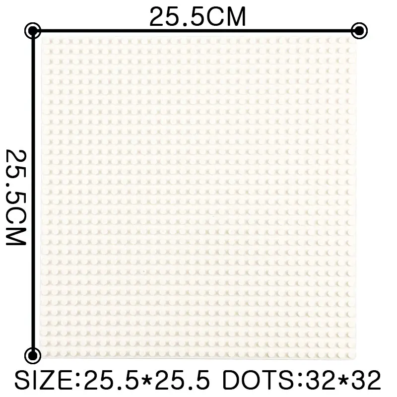 

Legoing Baseplate 32*32 Small Base Plate White Bottom Plate Toys & Hobbies For Small Brick Floors Children's Gift Components kid