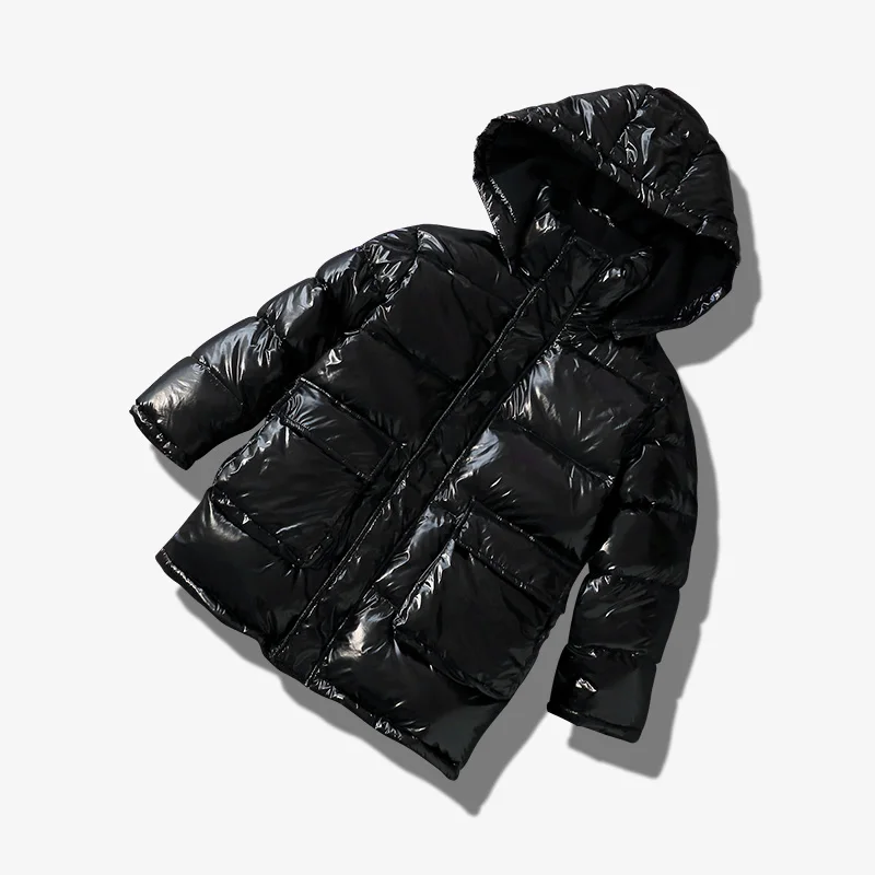 Winter White Duck Down Jacket For Boy Hooded Thicken Long Sleeve Jackets Outerwear Snow Coats Children Down Parkas Warm Clothing