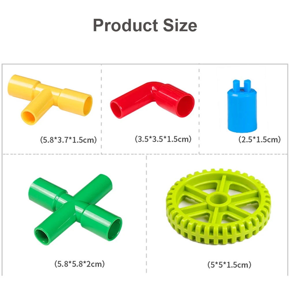 Строительные блоки трубопровода DIY обучающие водопроводные трубы шестерни Конструктор из трубы туннель пластиковый конструктор для детей подарки игрушки