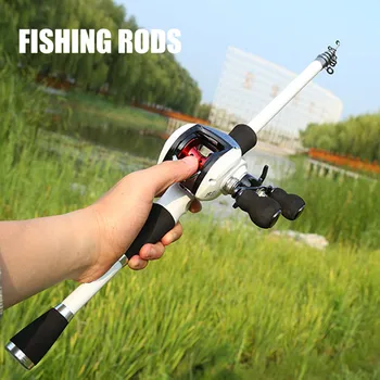 

Newly Carbon Fiber Lure Fishing Rod with Low-Profile Reel Telescopic Sea Lake Fishing Pole Set （Not include fishing reel）