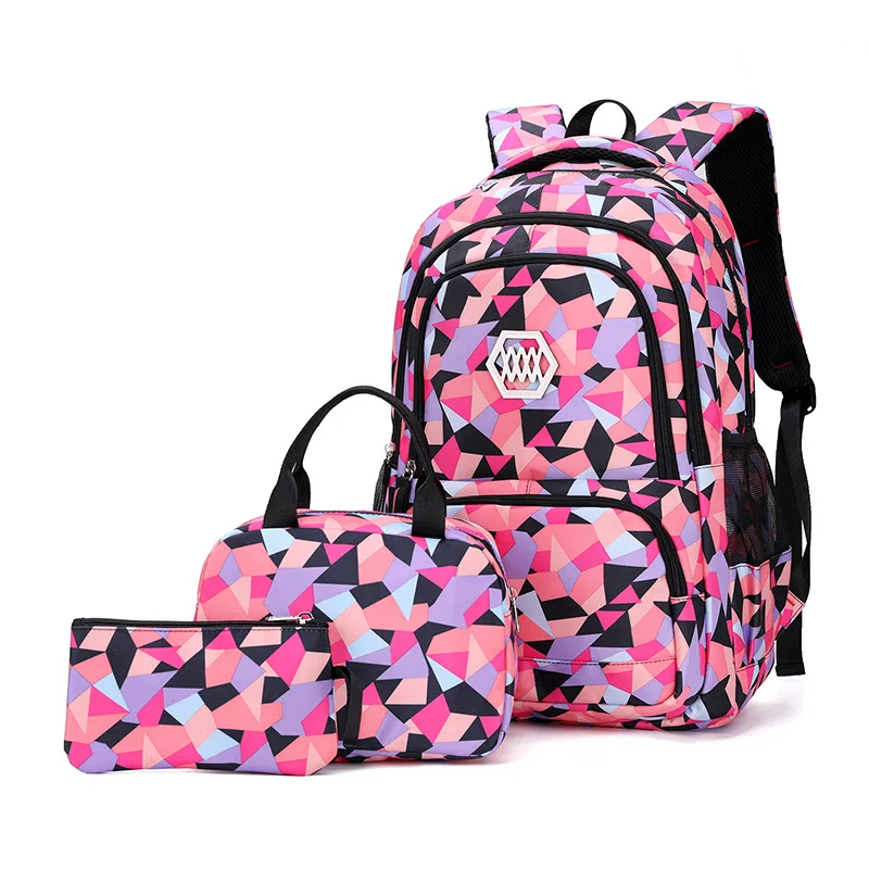 Conjunto de mochilas impermeables para niños, morral escolar para niñas, 3 uds.