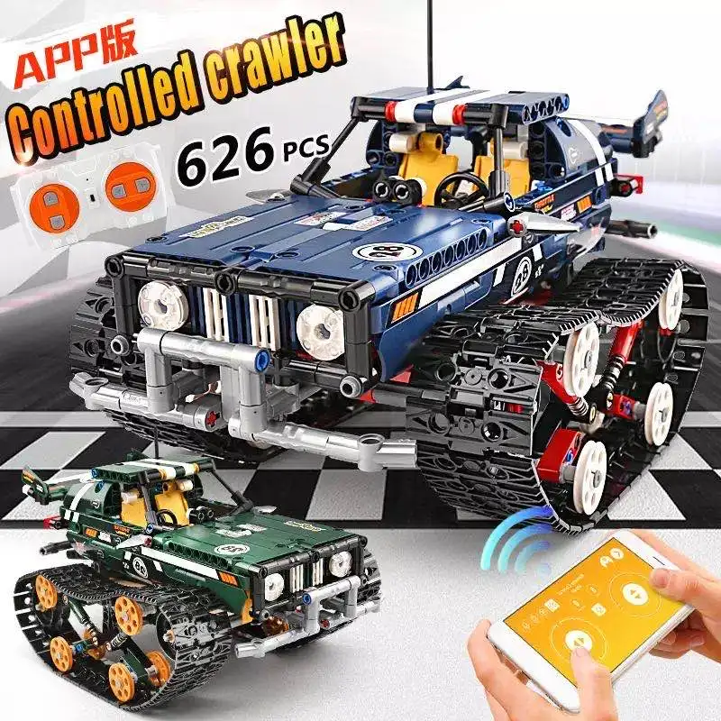 

Technic RC Remote Control Suspension Vehicle Building Blocks Kits Tracked Racer Car DIY Bricks Toys For Boys Compatible