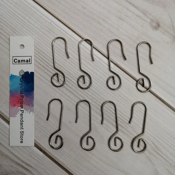 

Camal 100pcs 32mm Chrome Clasp Metal Hook Hanger Connector for Hanging Crystal Prism Chandelier Christmas Tree Ornament