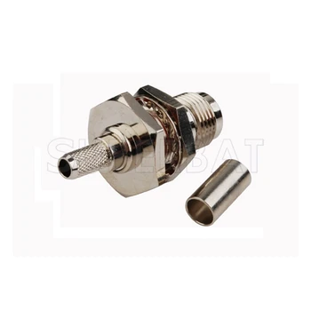 

Superbat TNC female jack Straight crimp for RG58 LMR195 RG142 cable with nut RF connector