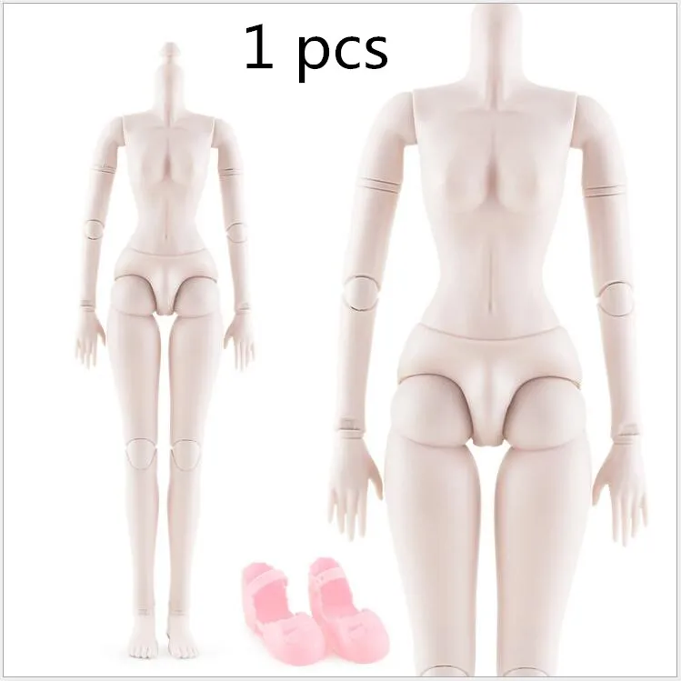 60 см 21 подвижные суставы 3D глаза белая нормальная розовая кожа женская обнаженная Кукла тело с обувью Аксессуары куклы игрушки - Цвет: 6