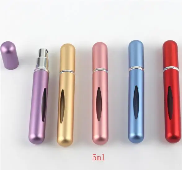 

5ml Aluminum Metal Shell Atomizer Bottle With window Capacity visible Perfume Bottle