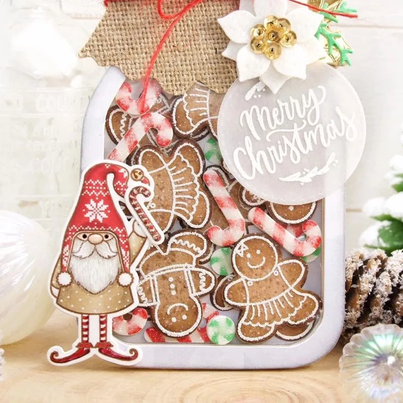 Gnome Merry Xmas To You Металлические Вырубные штампы+ прозрачные штампы Xmas Gnome+ штампы и штампы для изготовления открыток украшения Новинка