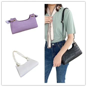 

AA 2020 New Women Crocodile Pattern Printed Solid Color Shoulder Bag Fashion Casual Personality Portable Crossbody Bag Handbag