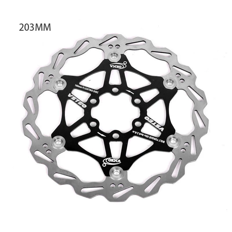 Аксессуары велосипедный тормоз ротор 160 мм/180 мм/203 мм MTB плавающий ротор дискового тормоза гидравлические тормозные колодки плавающие роторы части велосипеда - Цвет: Цвет: желтый