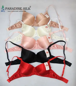 

B Cup Lot 5 Pair New Padded Underwire 100% Pure Silk Bra Size CFB 34 36 38 40