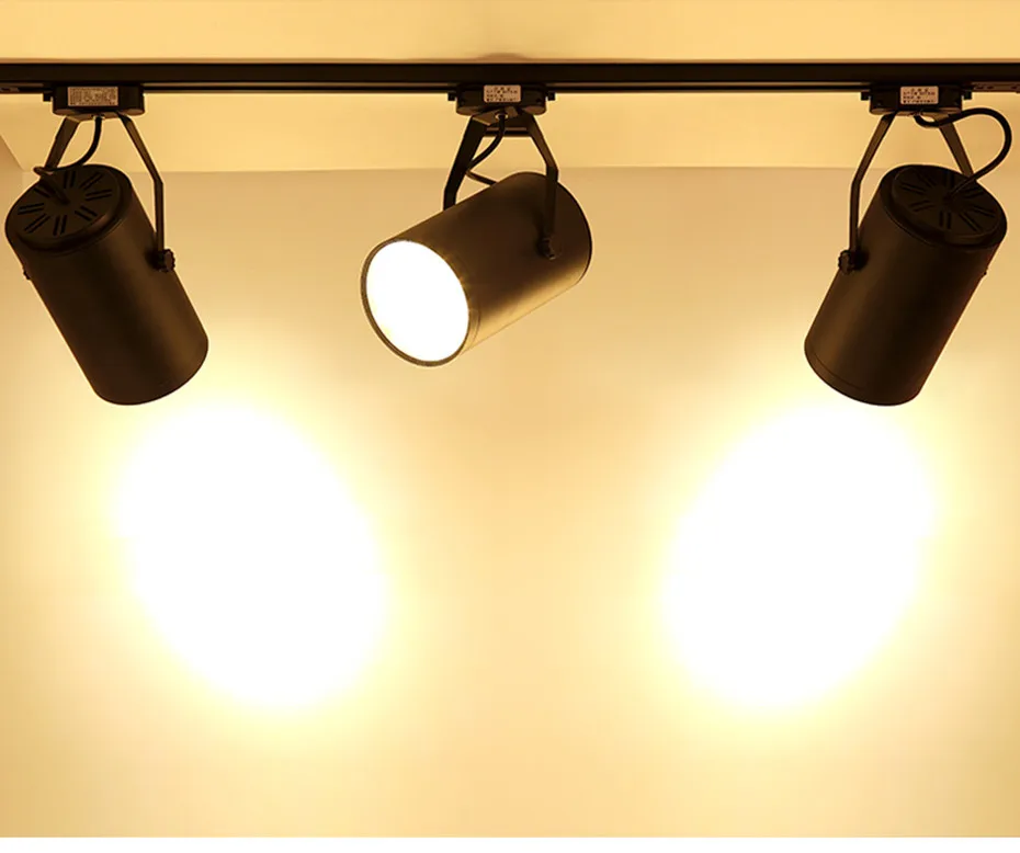 Светодиодный Трековый светильник s 3W 7 Вт 12 Вт светодиодный рельсовый светильник трековые лампы светильник s светильник ing Точечный светильник s для магазина одежды светильник s