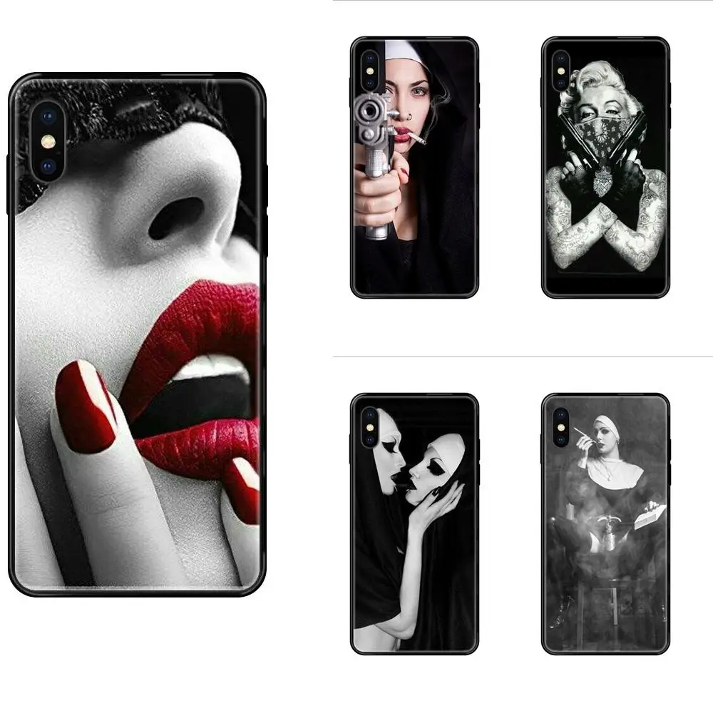 Мягкий ТПУ Live Love Phone Для iPhone SE2020 11 12 Plus Pro X XS Max XR 8 7 6S SE 5 5C 5S Sister Nun Sexy Girl