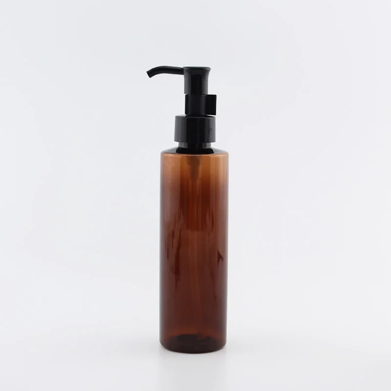 Brown Bottle Black 30 шт 200 мл пустой косметический очищающий масляный насос контейнер для бутылок для косметики масло лосьон моющий массаж масло Упаковка-диспенсер - Цвет: Brown Bottle Black
