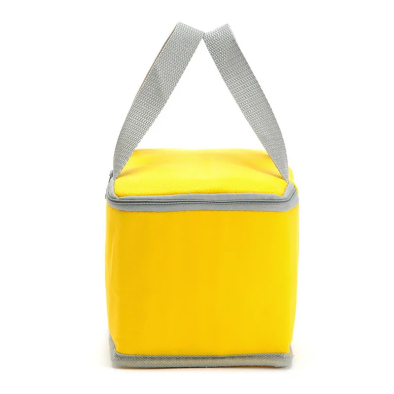yellow Новые красочные сумки для обедов для женщин и детей, большая женская сумка с теплоизоляцией, сумка-холодильник для еды, пикника, вместительная сумка для хранения - Цвет: yellow