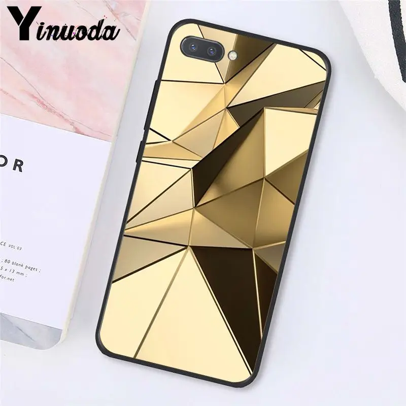 Geometric Gold Purple Pink Diamond