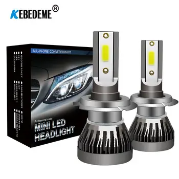 

2pcs Mini COB Clip H4 H7 LED Car Headlight Kit 6000K 72W 6000LM H1 H11 9005 Bulbs Car Accessories for 12V-24V Fog Lights