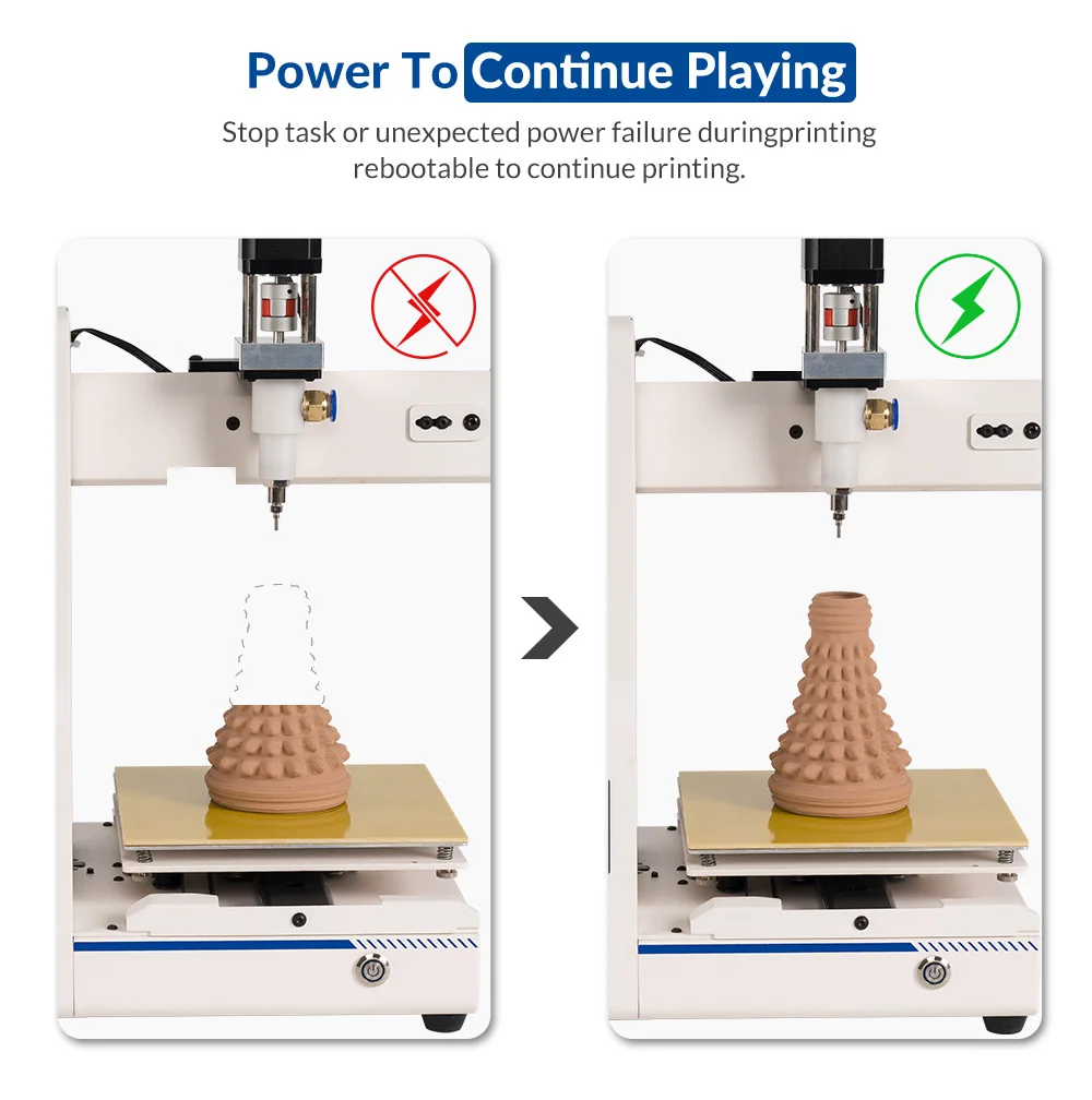 Tronxy 180x180x180mm Moore 1 Mini Clay 3d printer extrusion Liquid deposition modeling ceramics ceramic pottery 3d printer best 3d printer for beginners