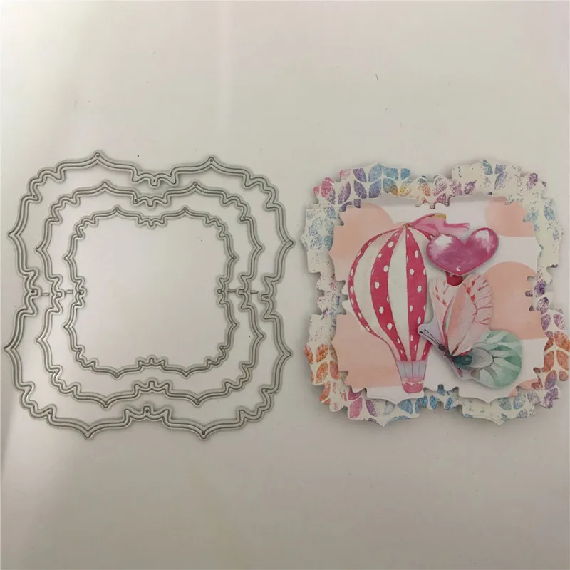 

Eastshape Nested Floral Frame Metal Cutting Dies for DIY Scrapbooking Craft Card Embossing Die Cut New Template Stencil