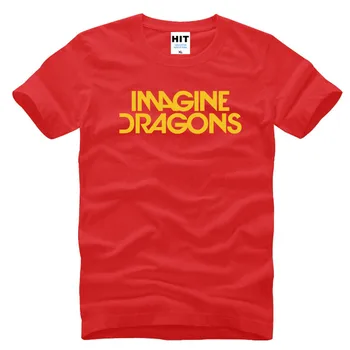 

Rock Band IMAGINE DRAGONS Letter Printed Men's T-Shirt T Shirt For Men 2016 New O Neck Cotton Casual Top Tee Camisetas Hombre