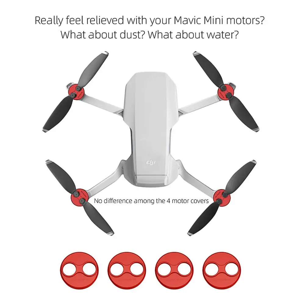Buy 4 Pcs Motor Cover for Mavic Mini Aluminum Alloy Moisture-proof Anti-smashing Motor Protection Cover Accessories