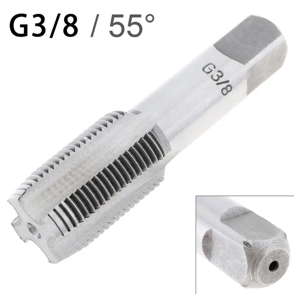 G1 G1/2 G1/4 G3/4 G1/8 3/8 резьбовой кран 55 градусов высокоскоростная стальная труба пластина G Tap ручной нарезающий инструмент ремонтная машина - Цвет: G3-8
