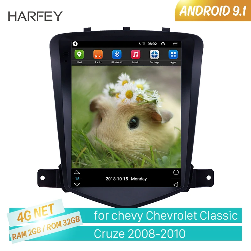 Harfey 9,7 ''gps автомобиль радио Оперативная память 2 ГБ Android 9,1 автомагнитолы плеер для chevy Chevrolet Classic Cruze 2008 2009 2010 2011-2013