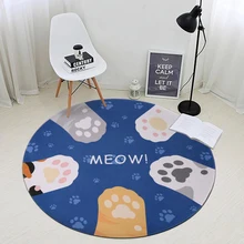Милый мультяшный коврик, современный ковер, круглый ковер для гостиной, коврик для дома, детский коврик для спальни, ковер, нескользящий коврик