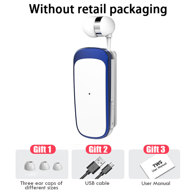 Earphone Bluetooth Handsfree Earbuds Headset Calls Remind Vibrator Wear Clip Driver for phone with Mic ears in lotus