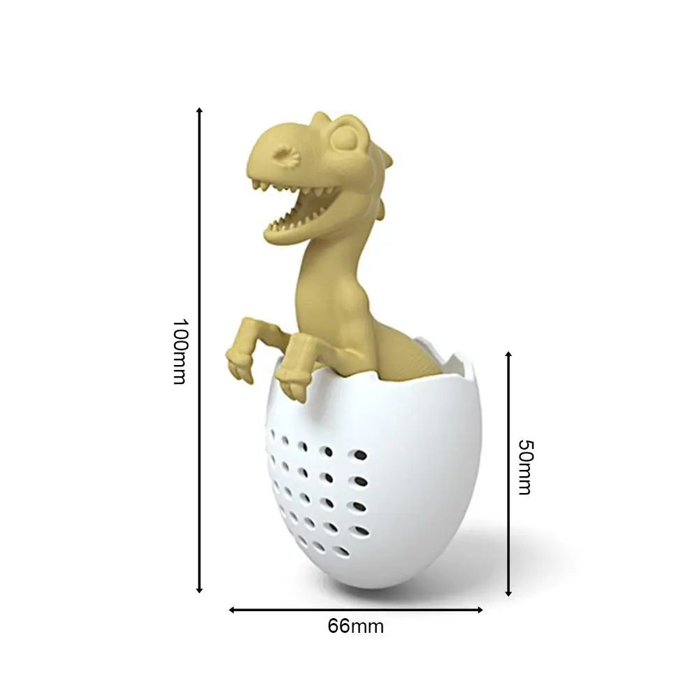 1 шт., силиконовый Чайный фильтр в форме динозавра, милый лист, травяной фильтр для специй, Детские ситечки для заварки чая, многоразовые свободные фильтры