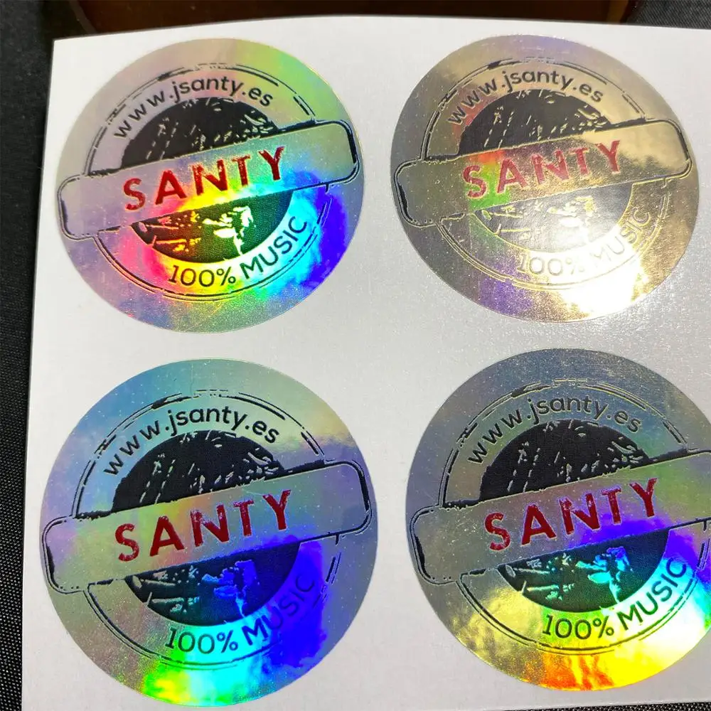 100PCS custom sticker and Customized LOGO/Wedding stickers/Design Your Own Stickers/Personalized stickers Holographic Silver