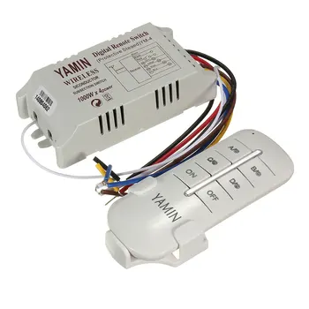 

Wireless 4 Channels 220V Lamp Remote Control Switch Transmitter For flower lamp energy-saving lamps