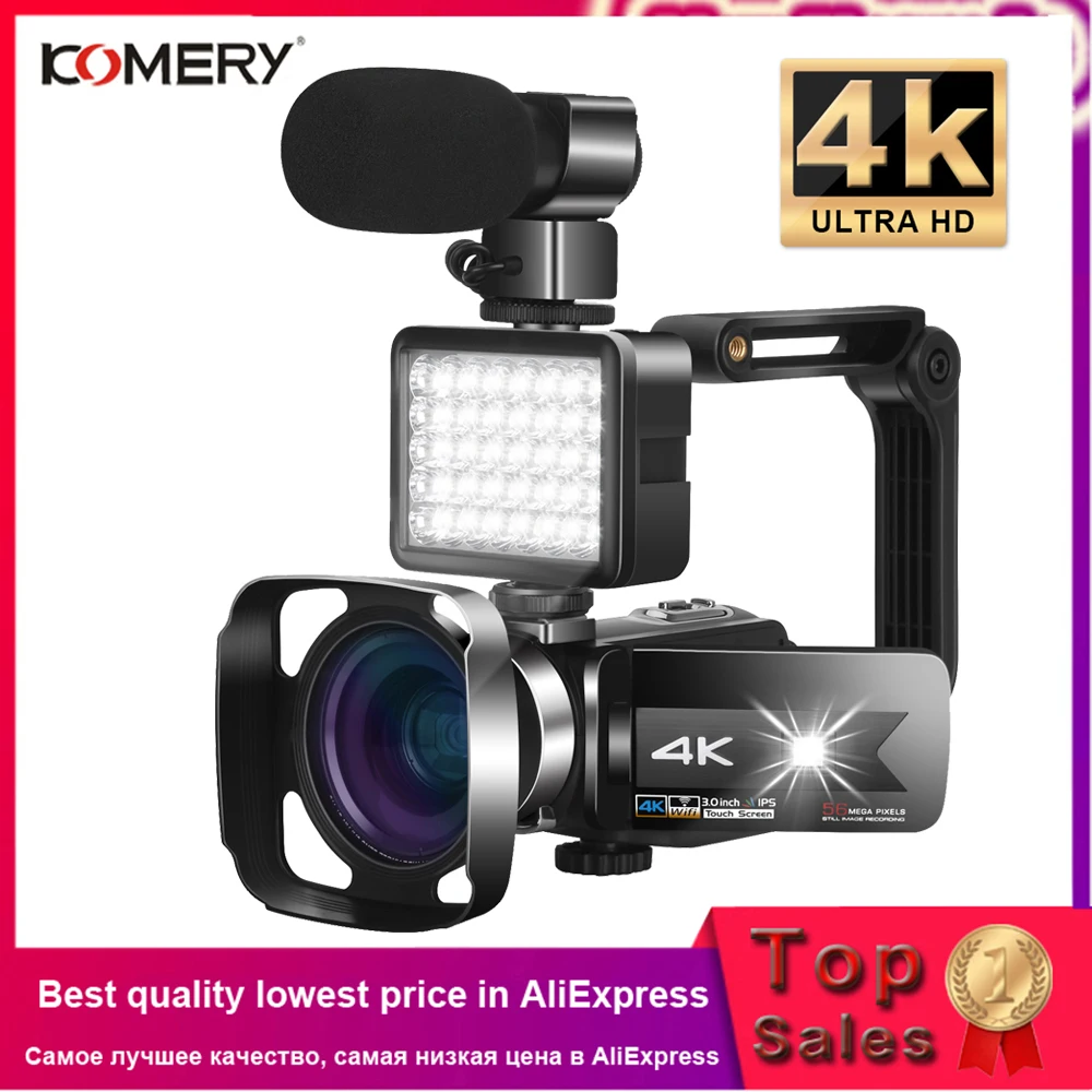 US $207.59 Video Camera Camcorder 4K Camcorder for Live Stream Webcam WiFi Remote Control Night Vision Touch Screen Photography