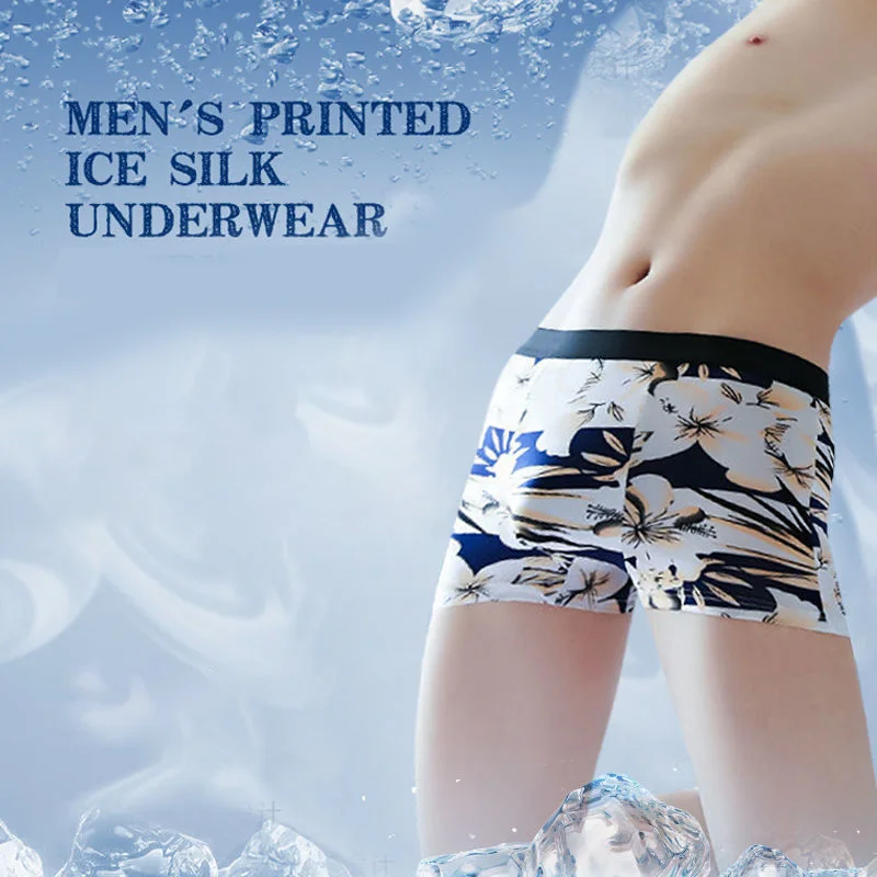 2023 GDECC Men's Panties Comfortable And Breathable Sexy Underwear For Men  Ice Silk Boxer Stylish Men's Underwear Boxers