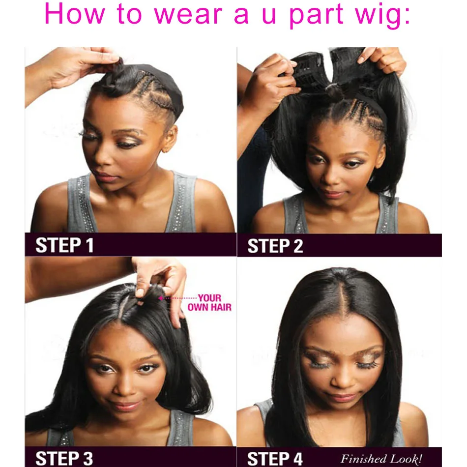 how to wear u part wig