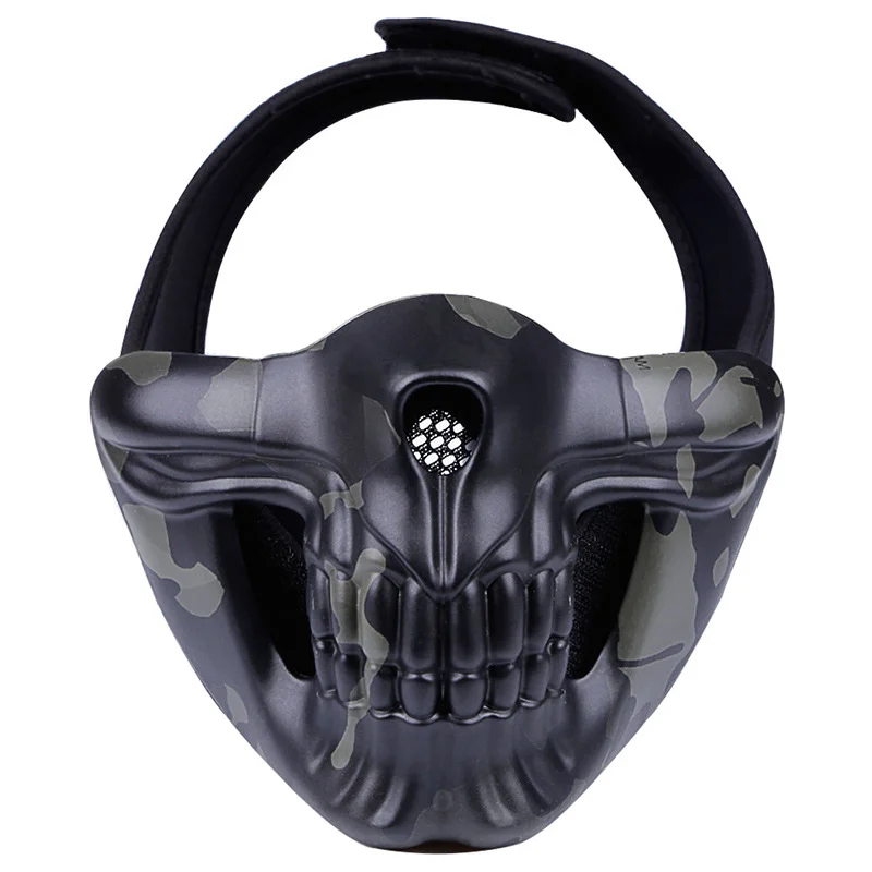 

Tactical Paintball Camouflage Masks Skull CS Wargame Cosplay Hunting Shooting Military Airsoft Sports Half Face Combat Mask
