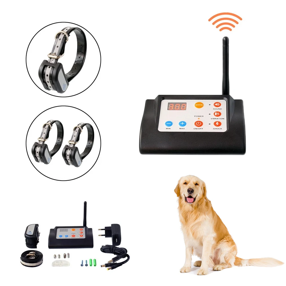 2 в 1 беспроводной электронный забор для собак системы и собаки безопасности тренировочный ошейник звуковой сигнал Вибрация Обучение и забор функция