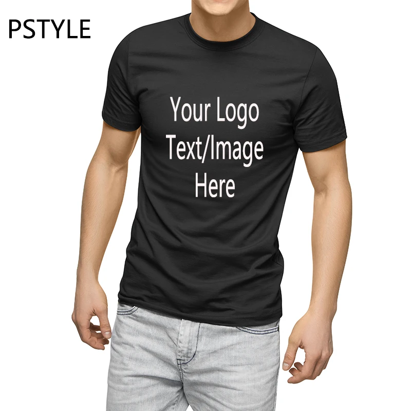 Pstyle Футболка Мужская модная футболка с коротким рукавом индивидуальная