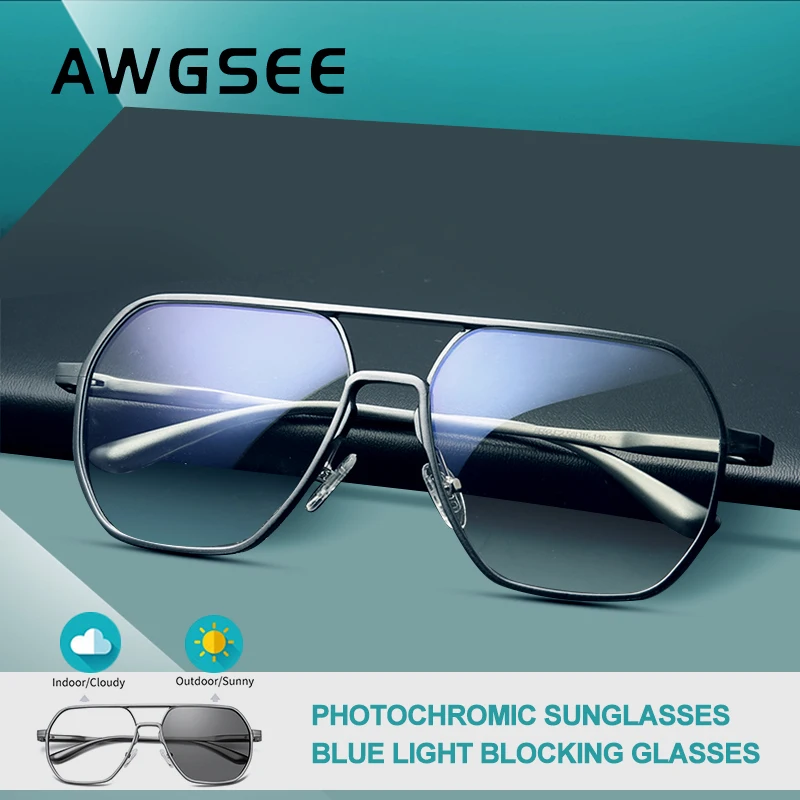 Очки для чтения унисекс AWGSEE модные фотохромные очки с защитой от синего света в