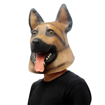 

Halloween Wolfhound Latex Mask Animal Dog Head Cosplay Toy Fancy Dress Party Props Horror Full Cover Masquerade Costume Theater