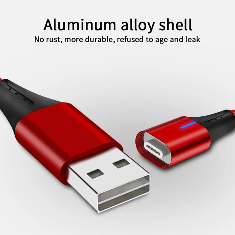 1 м кабель для передачи данных 3A Быстрая зарядка двойной USB(магнитный) шнур для мобильных телефонов