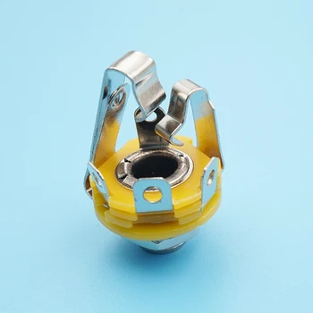 

50pcs 6.5mm Double Audio Microphone Plug Jack With Switch 6.5 Junior Core Stereo Female Connector Adapter Socket Panel Seat Jack